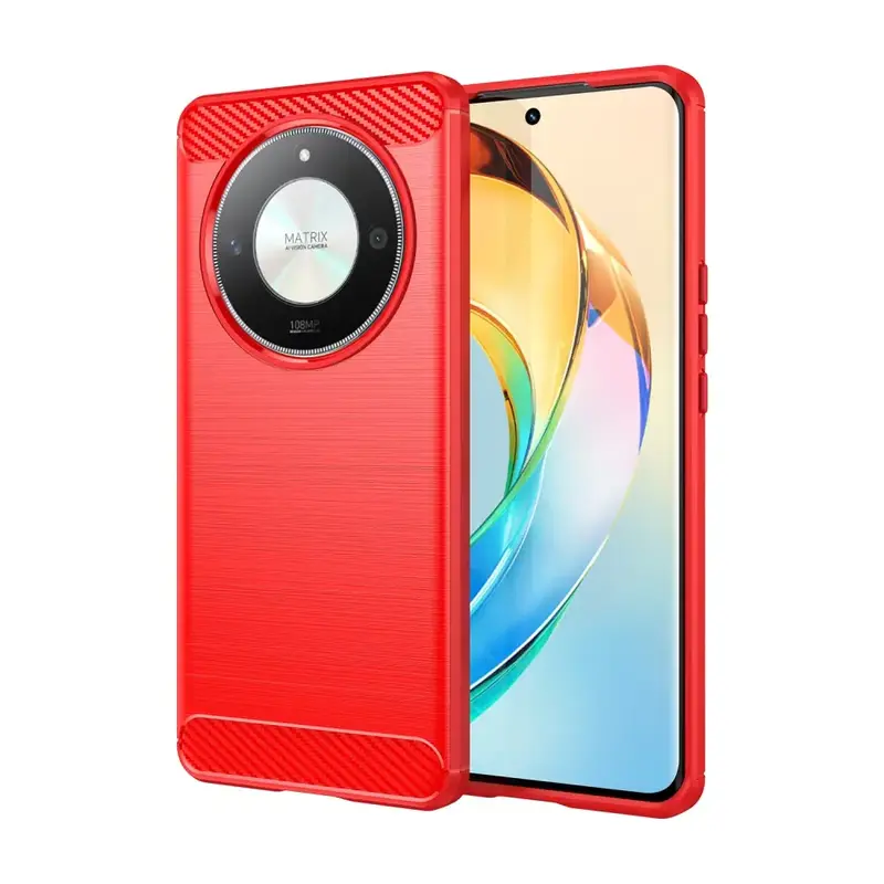 Honor Magic 6 Lite Silikonikuori - Punainen