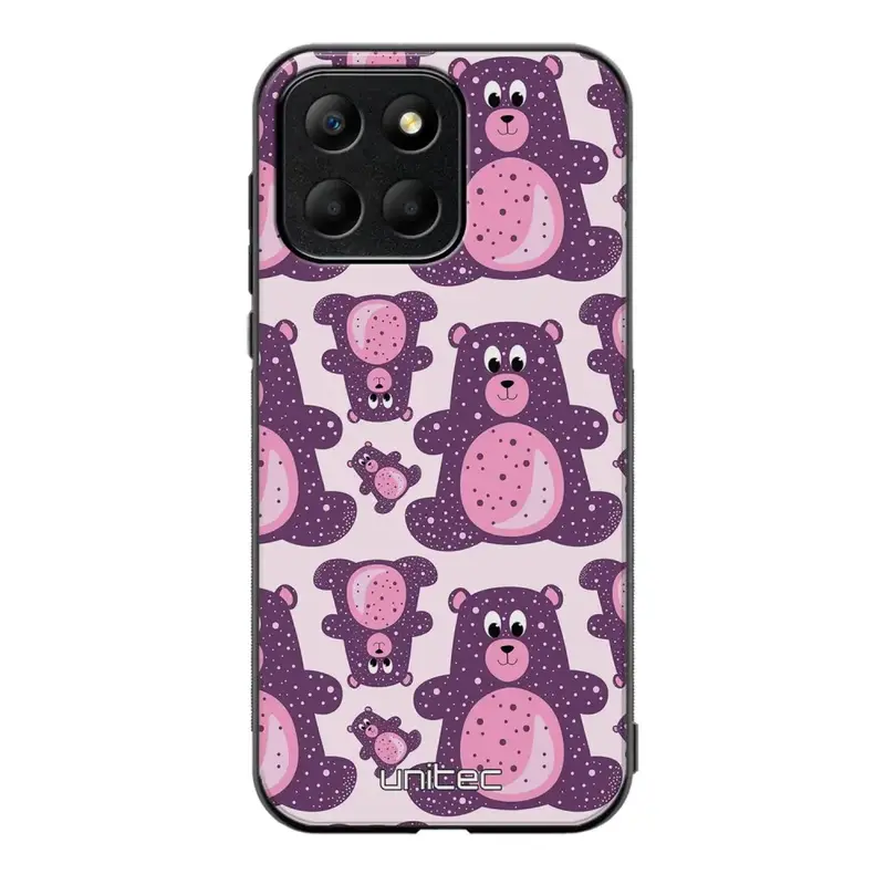 Honor X8 suojakuoret - Purple Teddy Bear