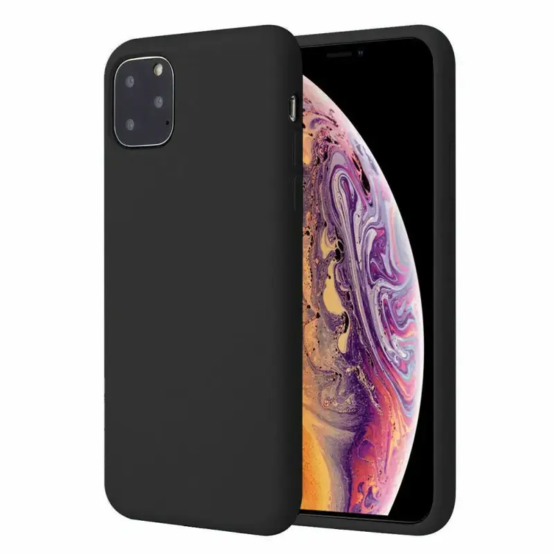 iPhone 11 Pro Max Silikonikuori Musta