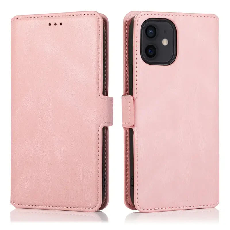 iPhone 12 / 12 Pro Lompakko Suojakotelo - Ruusukulta