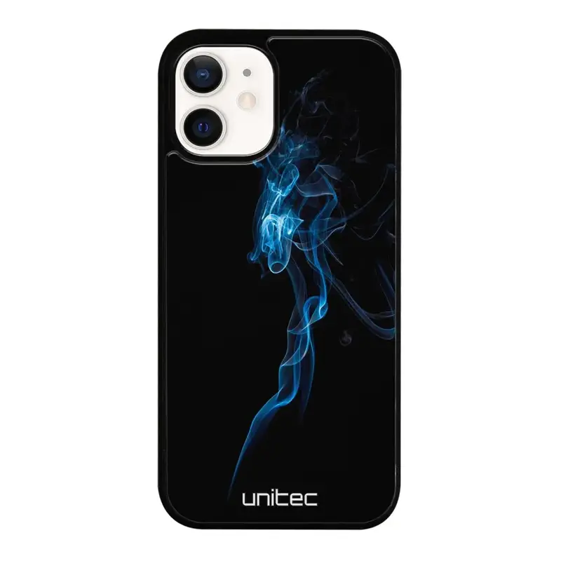 iPhone 12 Mini suojakuoret - Blue Smoke On Black