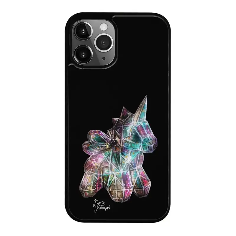 iPhone 12 Pro Max unicorn suojakuoret - Musta - Noora Kämppi