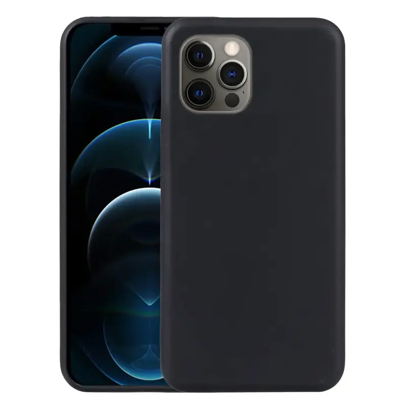 iPhone 12 Silikonikuori Musta