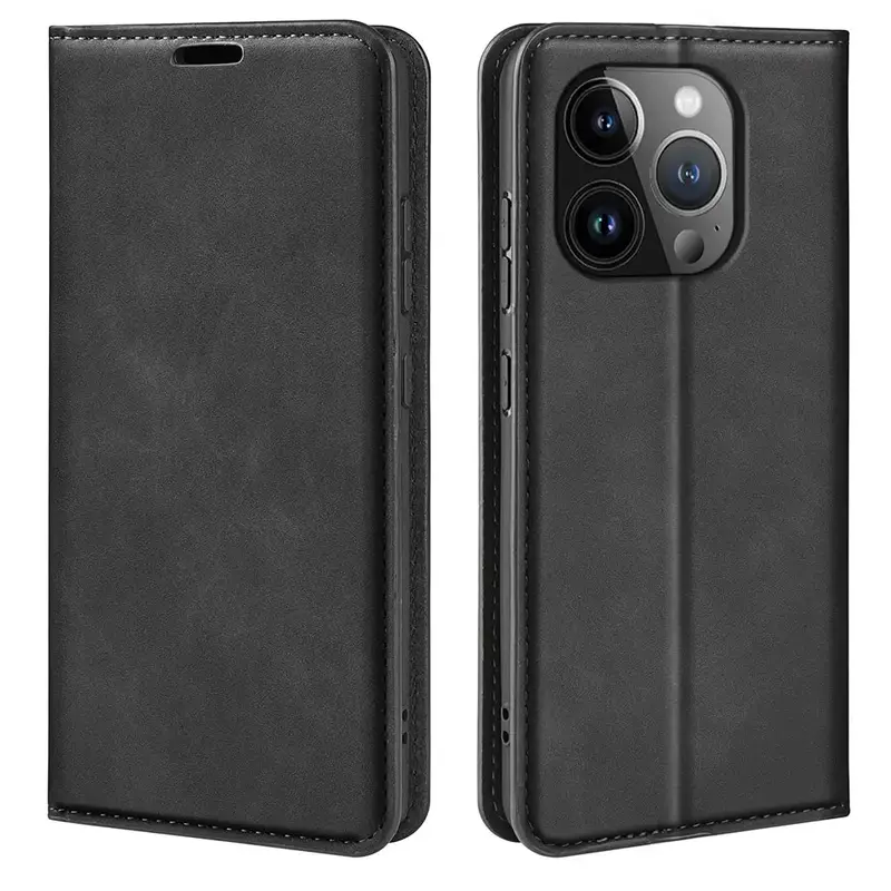 iPhone 15 Pro Lompakko Suojakotelo Musta