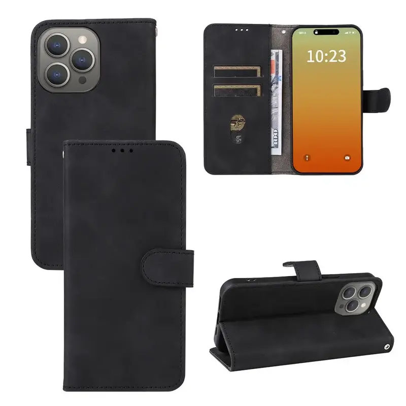 iPhone 15 Pro Max Lompakko Suojakotelo - Musta