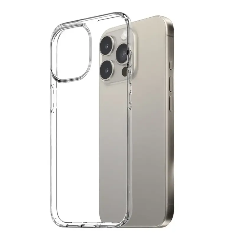 iPhone 15 Pro Silikonikuori - Läpinäkyvä