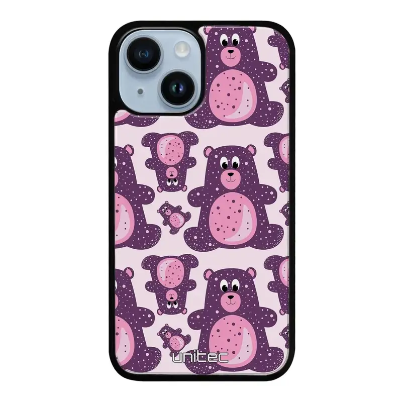 iPhone 15 suojakuoret - Purple Teddy Bear
