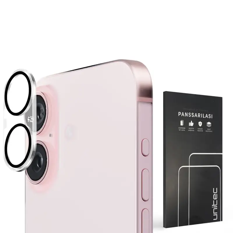 iPhone 16 / 16 Plus / iPhone 17 Panssarilasi Takakameralle