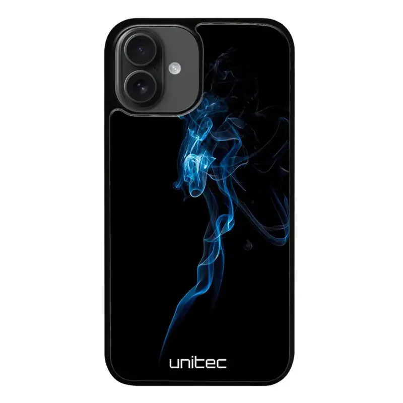 iPhone 16 Plus suojakuoret - Blue Smoke On Black