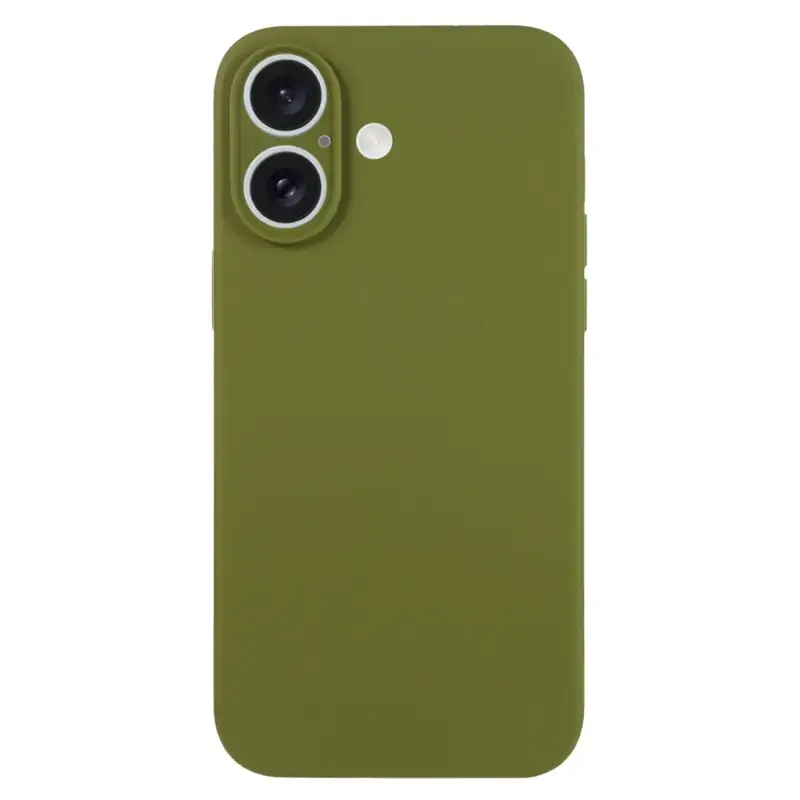 iPhone 16 Silikonikuori - Oliivin vihreä