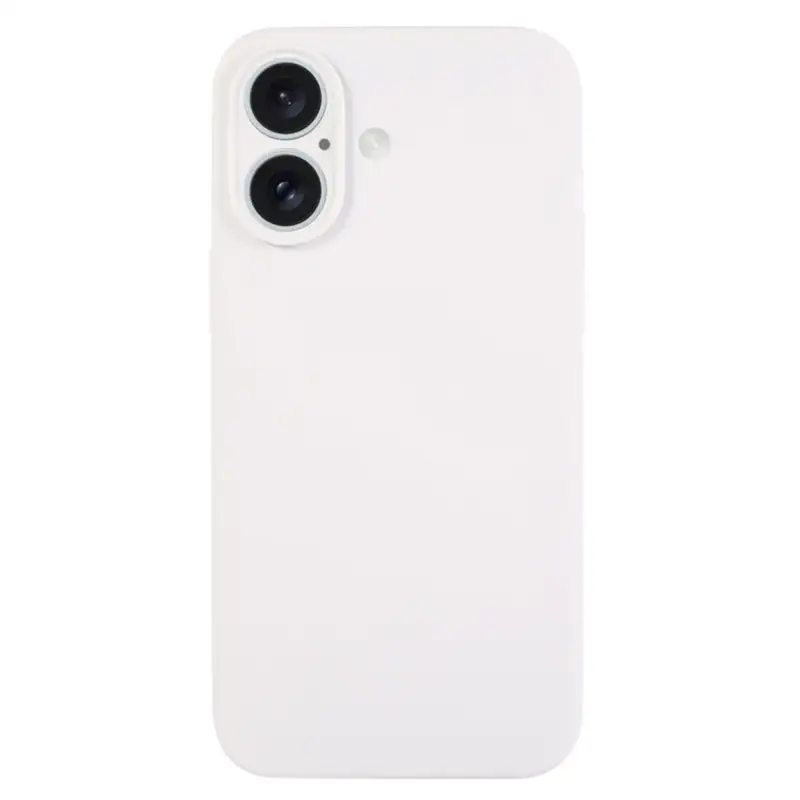 iPhone 16 Silikonikuori - Valkoinen