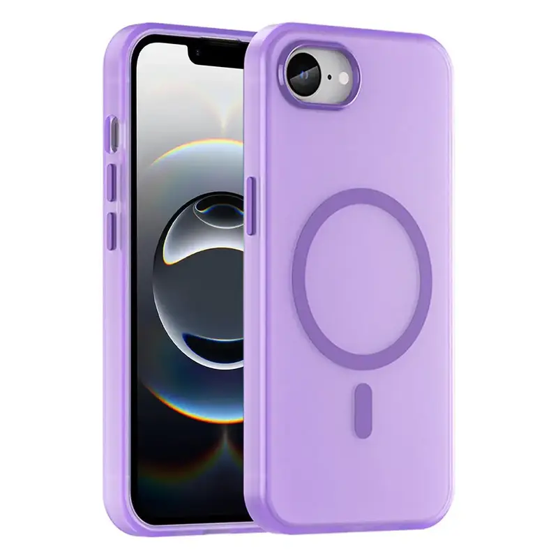 iPhone 16e / 17e MagSafe silikonikuori - Violetti