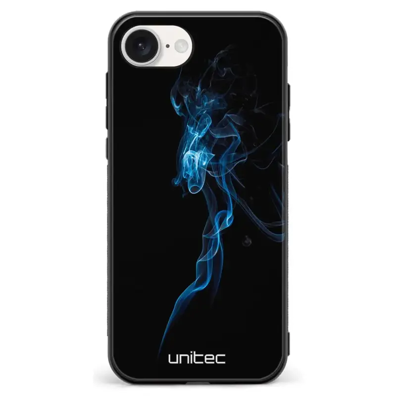 iPhone 16e suojakuoret - Blue Smoke On Black