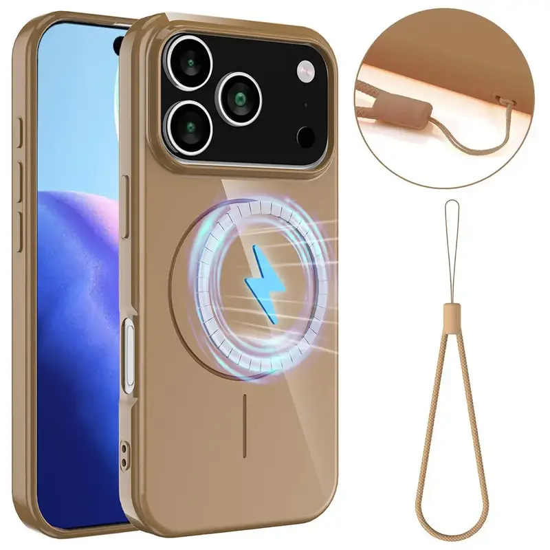 iPhone 17 Pro / 18 Pro MagSafe Suojakuori - Ruskea