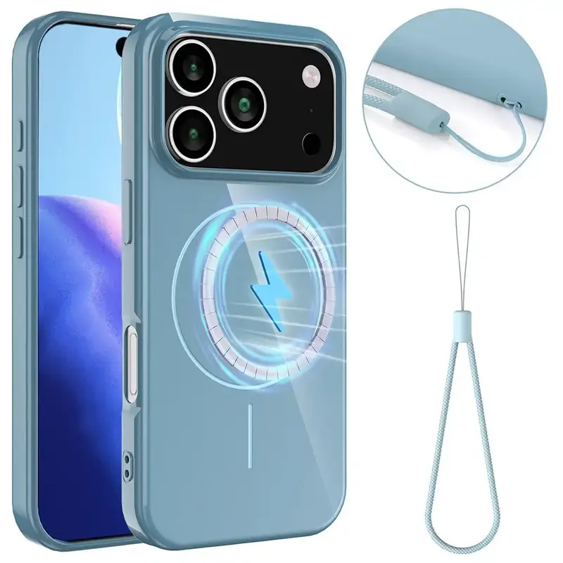 iPhone 17 Pro Max / 18 Pro Max MagSafe Suojakuori -Sininen