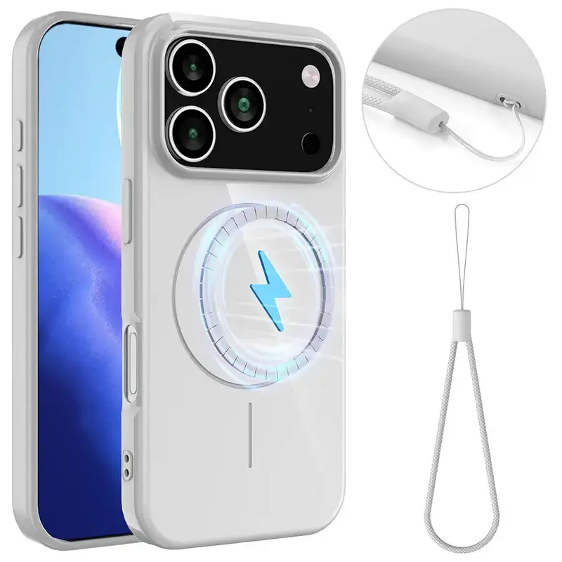 iPhone 17 Pro Max / 18 Pro Max MagSafe Suojakuori - Valkoinen