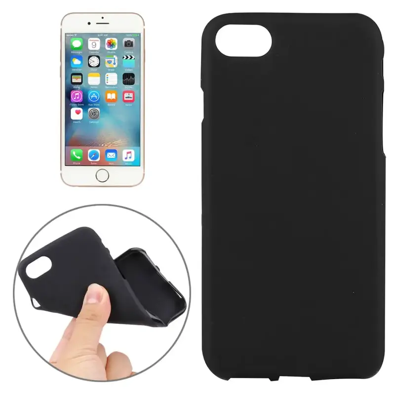 iPhone 7 / 8 / SE 2020 / SE 2022 Silikonikuori Musta