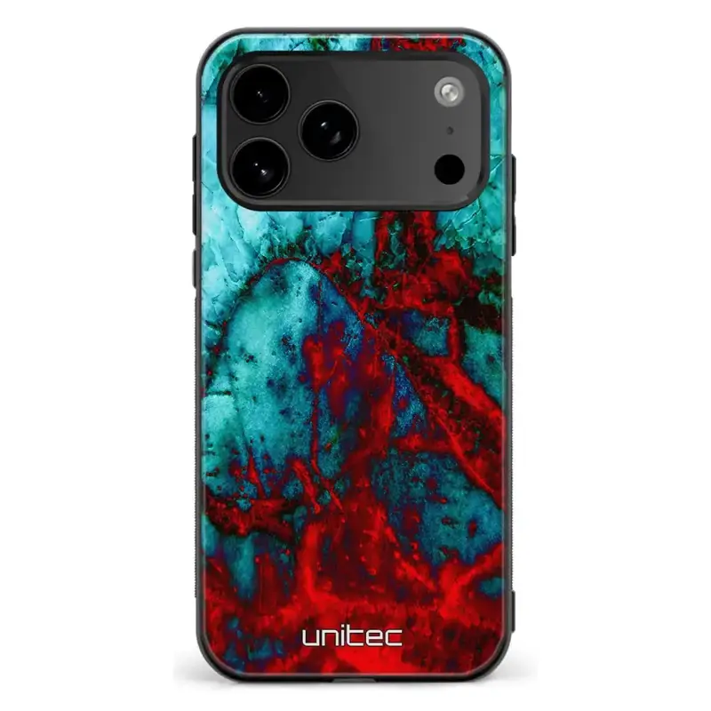 iPhone Air marmori suojakuoret - Blue Red Marble