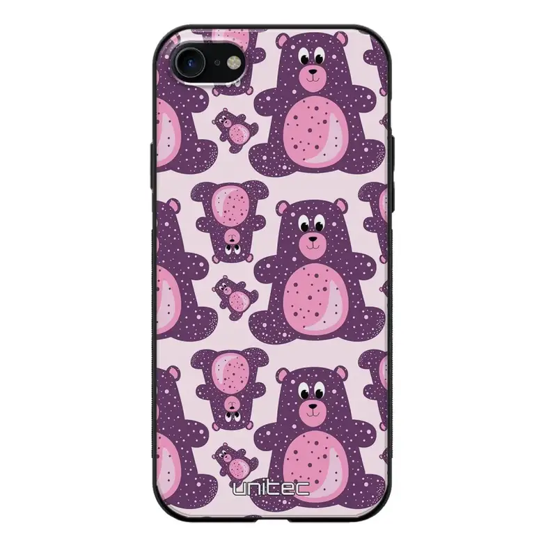 iPhone SE 2022 suojakuoret - Purple Teddy Bear
