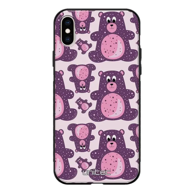 iPhone X suojakuoret - Purple Teddy Bear