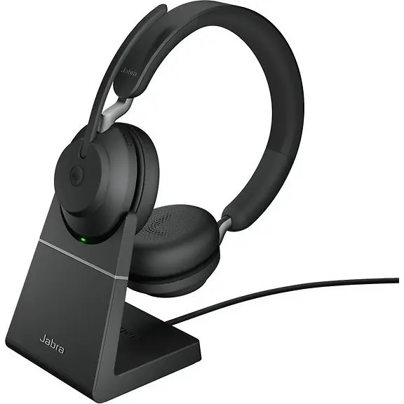 Jabra Evolve2 65 Stereo LINK380A Wireless Headset + Docking Station, MS, Black