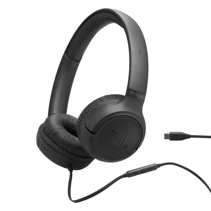 JBL Tune 530 On-Ear USB-C Wired, Black