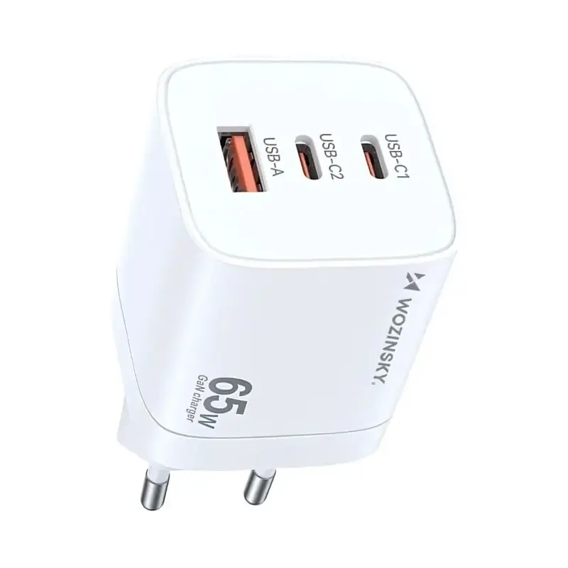 Laturin seinäpistoke 65W USB + 2kpl USB-C