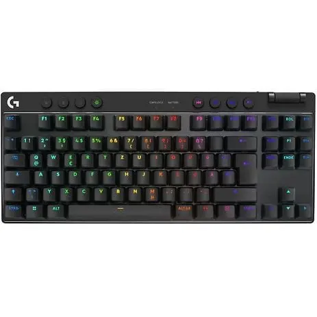 Logitech G Pro X TKL Wireless Gaming Keyboard GX Brown Tactile, Black