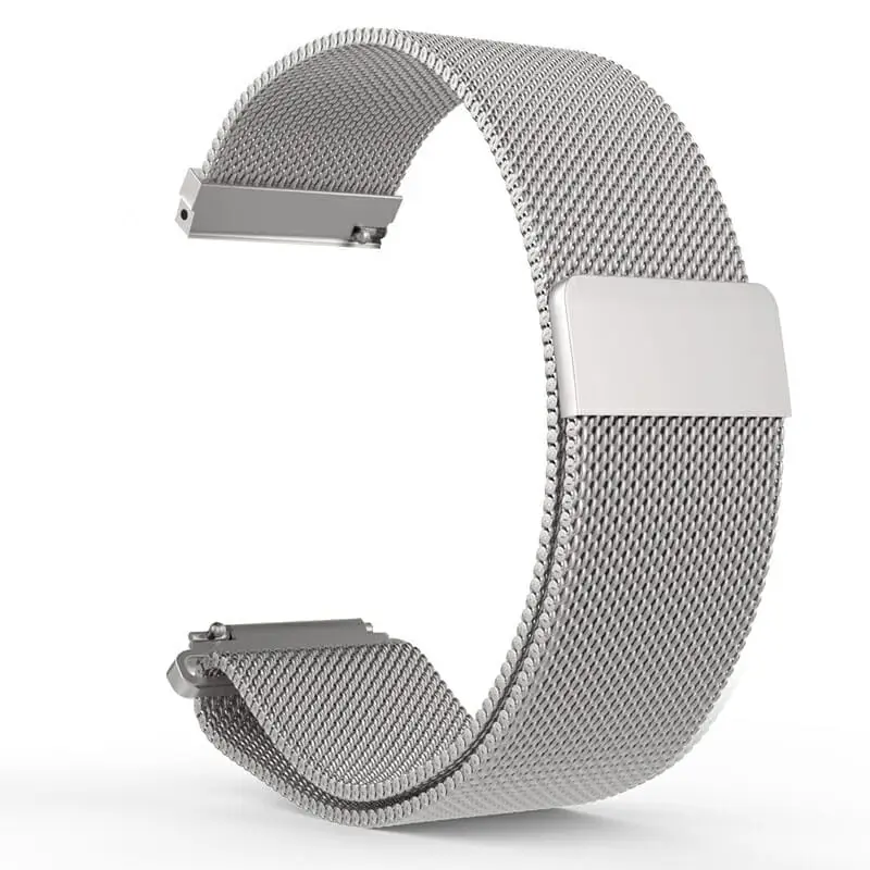 Magneettinen Teräsrannekke 22mm - Hopea