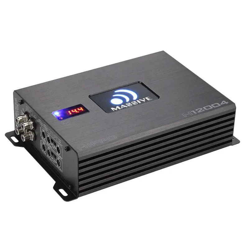 Massive Audio Hippo H12004 4-kanavainen vahvistin - 2 Ω, 4 × 340 W RMS, Class D