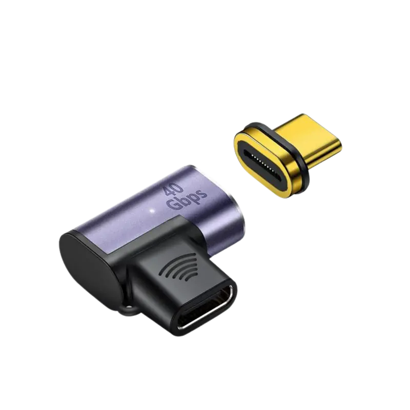 MicroConnect Magnettinen USB4 Gen 3x2 -adapteri 90°