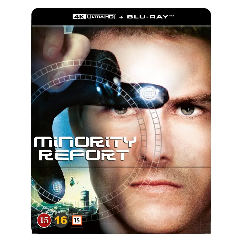 Minority Report Limited Edition Steelbook, 4K Ultra HD + Blu-ray, Nordic