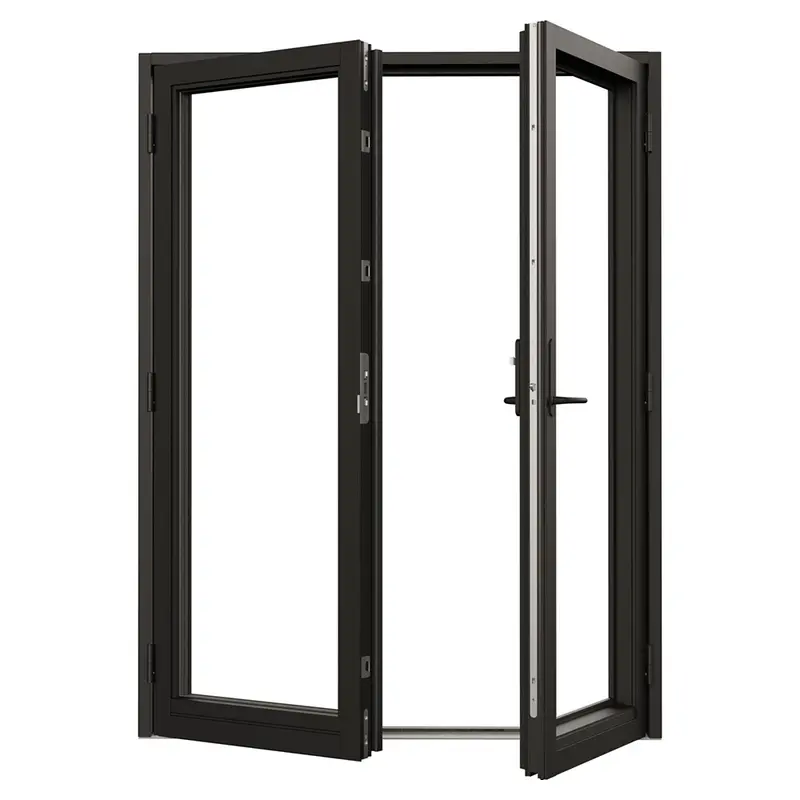 Nordan Fully Glazed Double Patio Door Aluminium, Black
