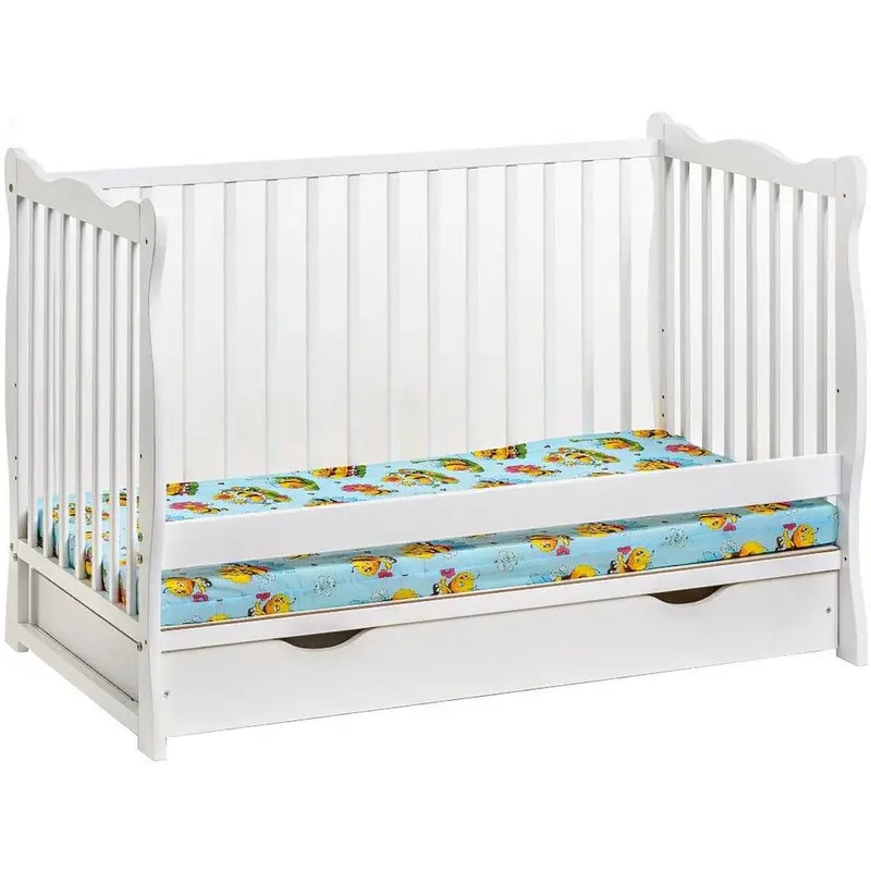 On24 Baby Crib Ala II Plus And Mattress, White