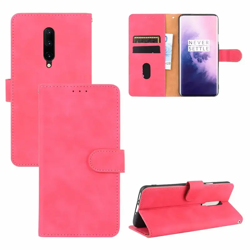 OnePlus 7 Pro Lompakko Suojakotelo Pinkki/Punainen