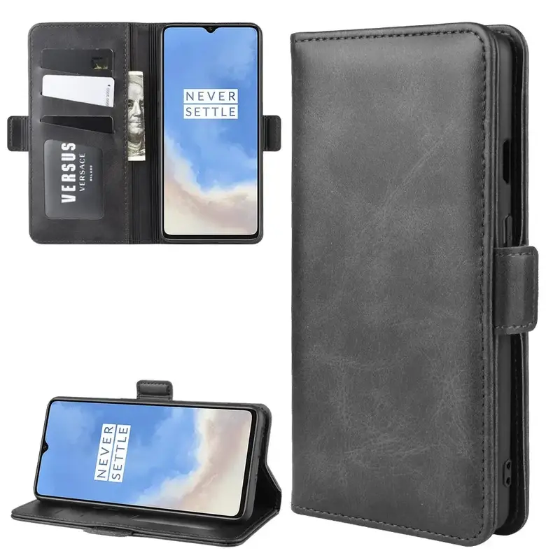 OnePlus 7T Lompakko Suojakotelo Musta