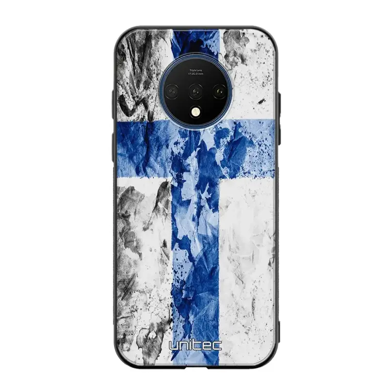 OnePlus 7T suojakuoret - Painted Finnish Flag