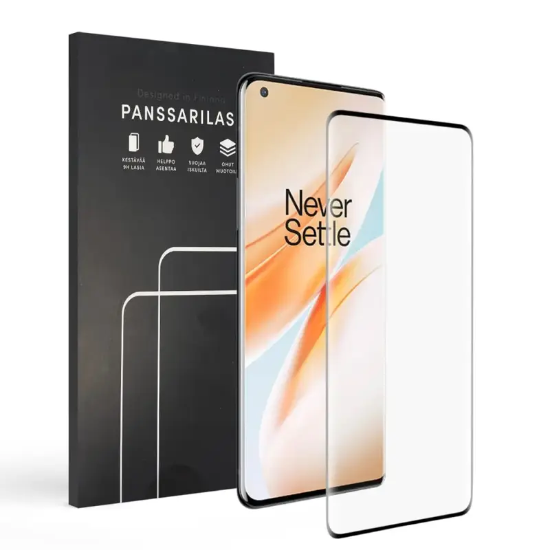 OnePlus 8 Pro Panssarilasi - Reunakiinnitteinen