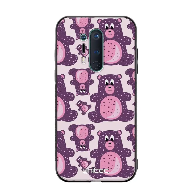 OnePlus 8 Pro suojakuoret - Purple Teddy Bear