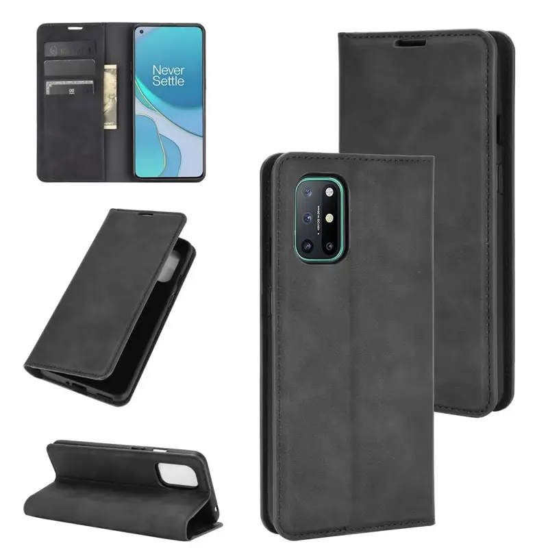 OnePlus 8T Unitec Lompakko Suojakotelo Musta