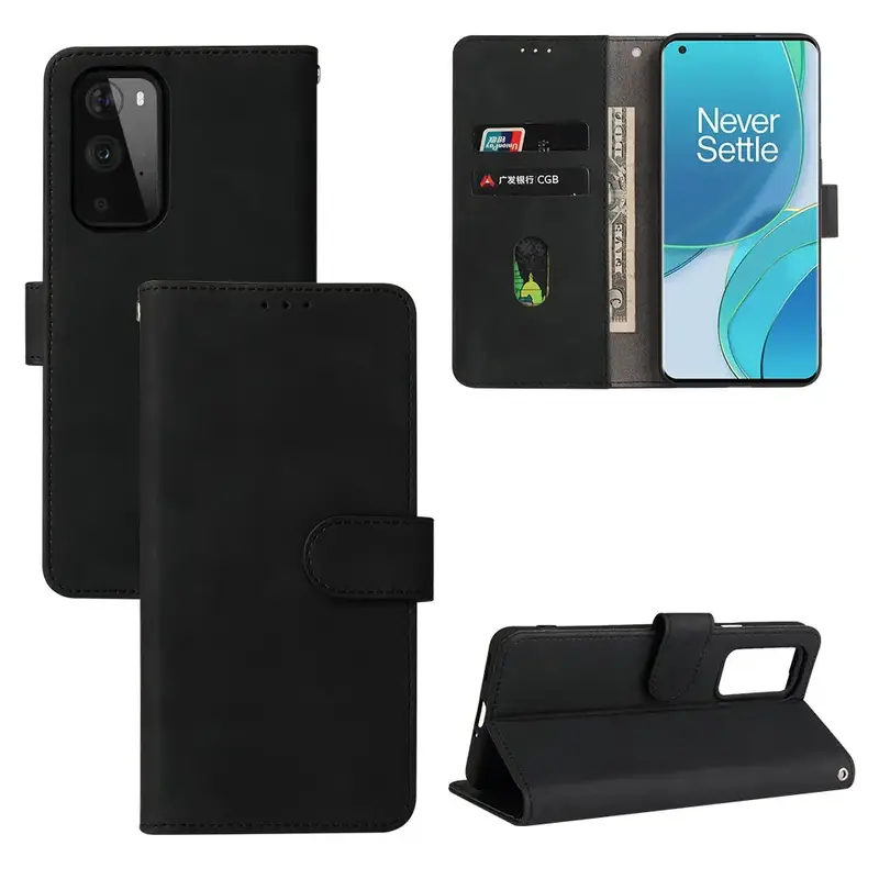 OnePlus 9 Lompakko Suojakotelo Musta