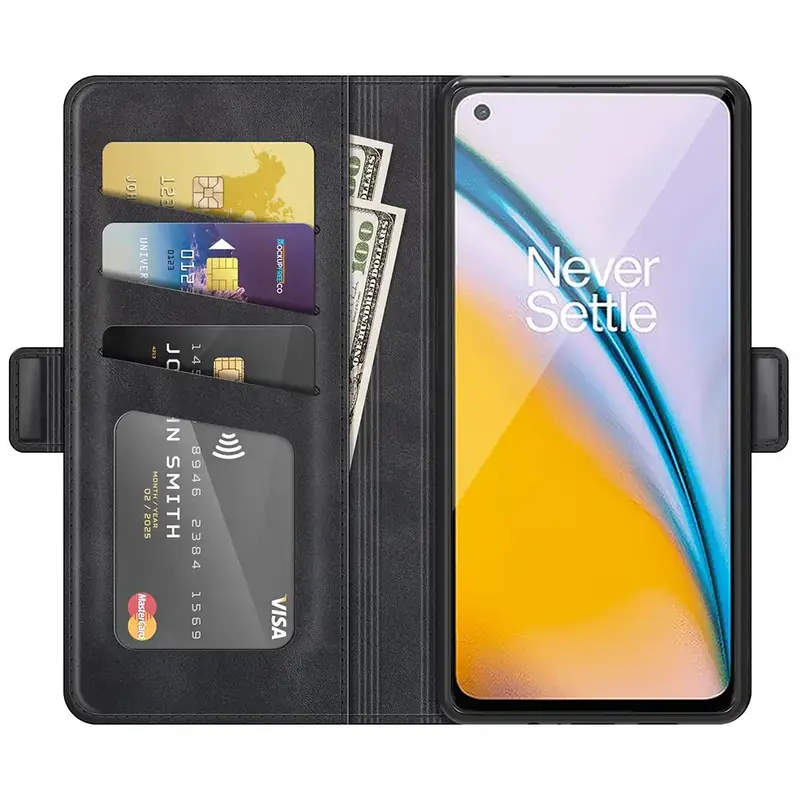 Oneplus Nord 2 Lompakko Suojakotelo Musta