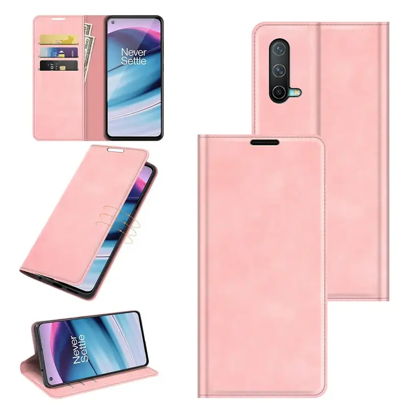 Oneplus Nord CE Unitec Lompakko Suojakotelo Pinkki