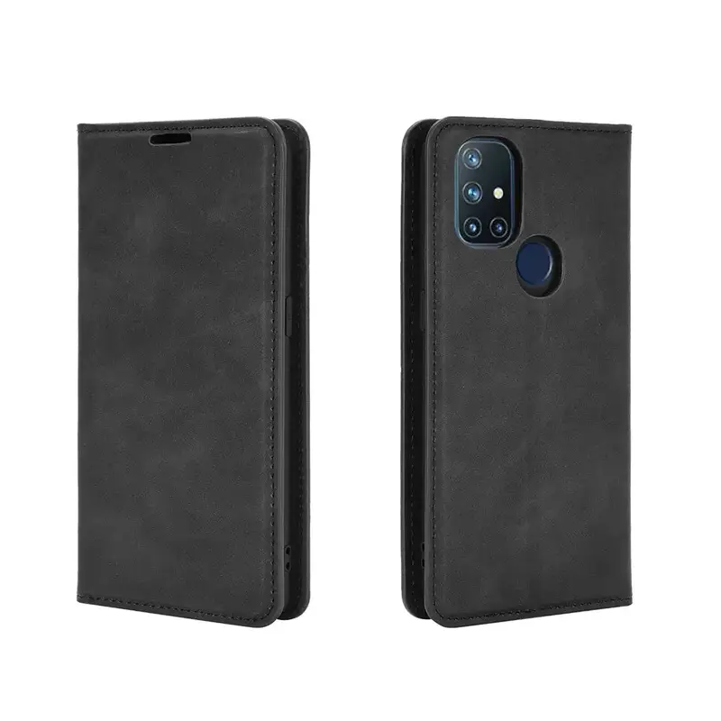 OnePlus Nord N10 Unitec Lompakko Suojakotelo Musta