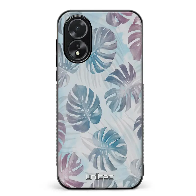 Oppo A18 kukka suojakuoret - Monstera Texture