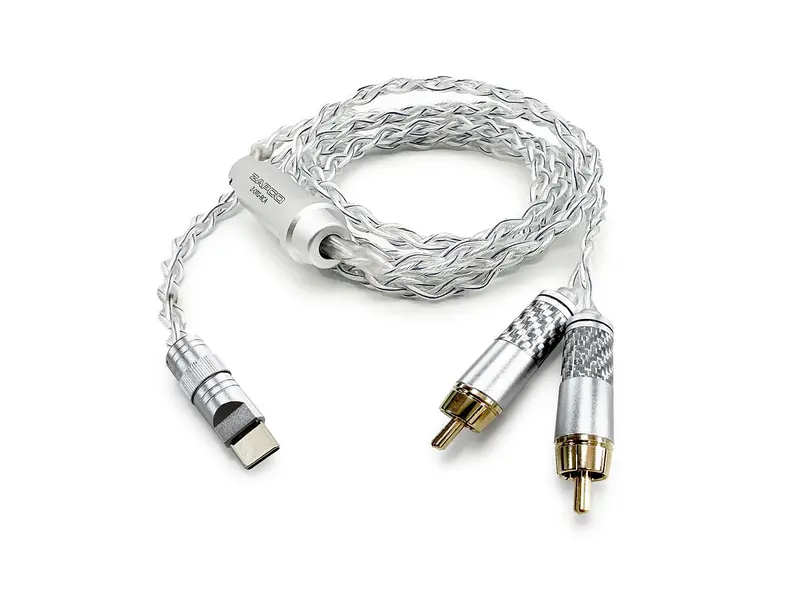OTG to RCA Audio Kaapeli/Konvertteri - USB OTG, 24K kullattu RCA, CX31933 DAC, 157cm