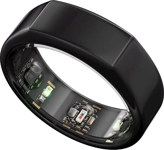 Oura Ring Gen3 Heritage Smart Ring, Size 6, Black
