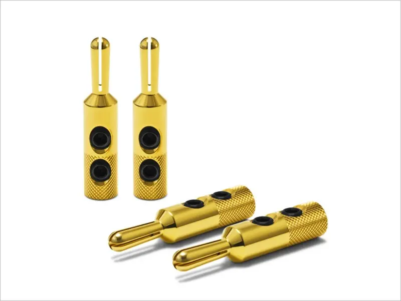 Oyaide GBN 24K kullattu banaaniliitin (4kpl)
