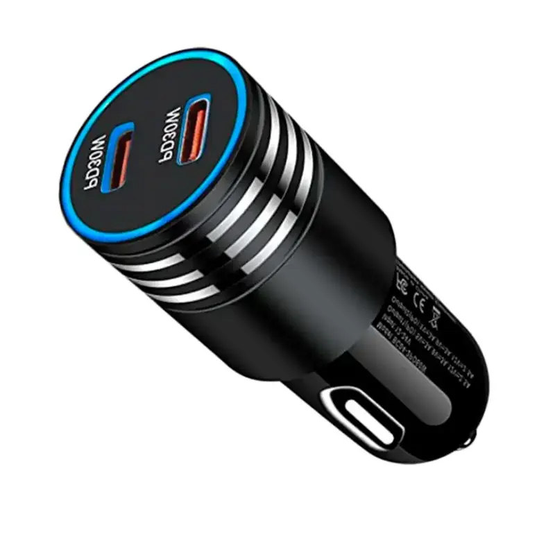 Pikalaturi tupakansytyttimeen 2xUSB-C 40W
