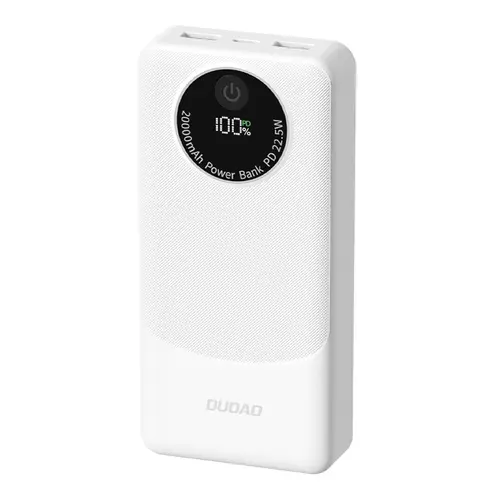 Powerbank Varavirtalähde 20000mAh – Valkoinen (Dudao)